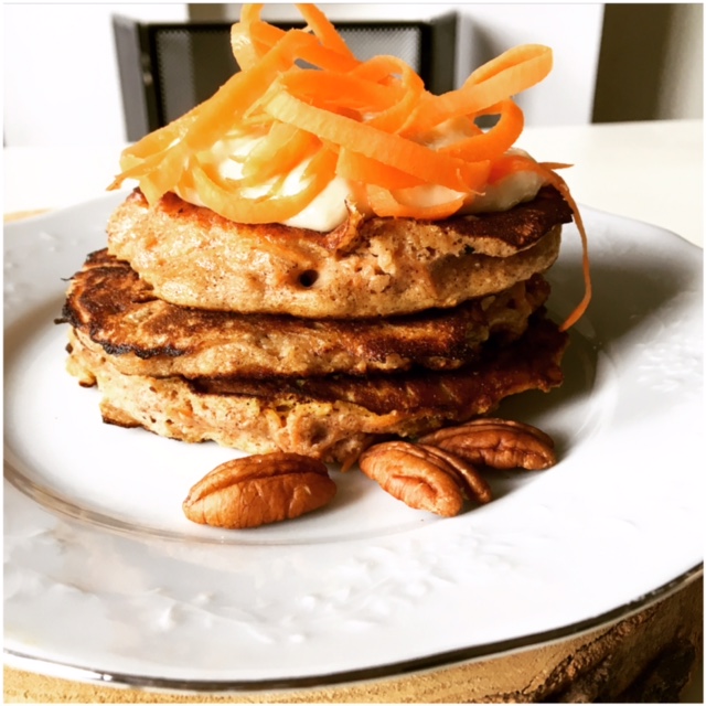 Carrot cake pancakes