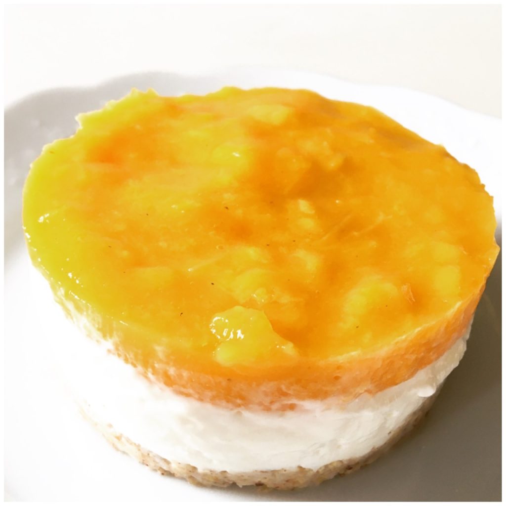 Mango coconut no bake cheesecake