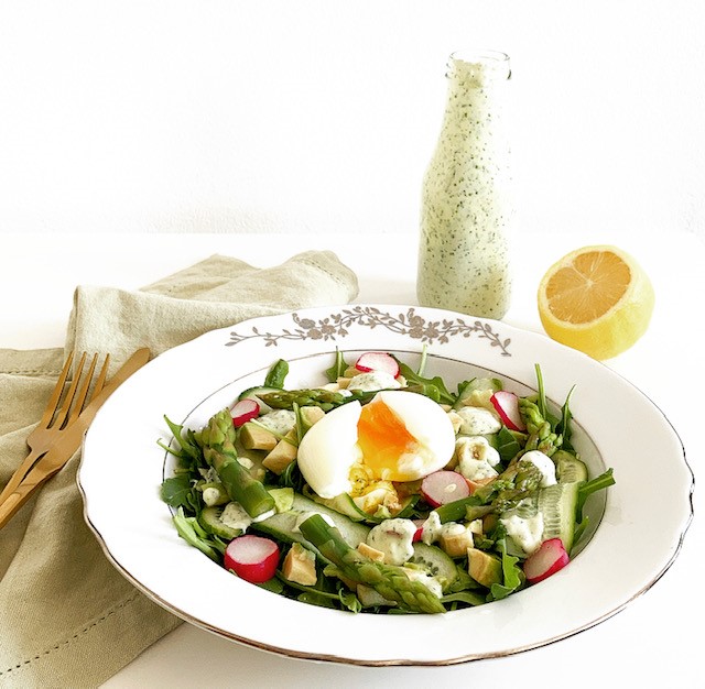 Salad with Green Goddess Dressing