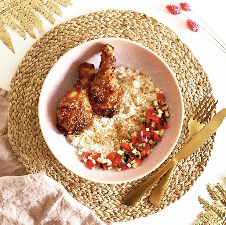 BBQ chicken with Coconut Rice