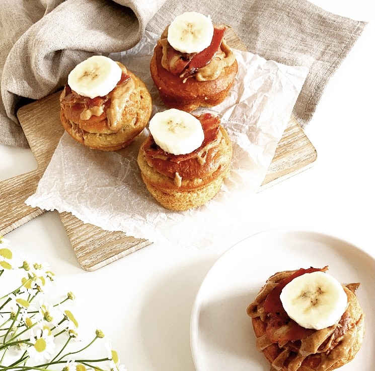 Banana Bacon Breakfast Muffins